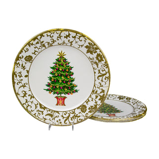 Gilded Tree Dinner Plates - 8 Per Package