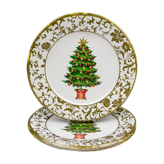 Gilded Tree Dinner Plates