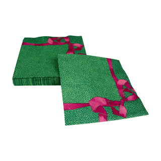 Tied With A Bow Green/Plum Napkin Luncheon