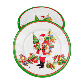 Mr. Claus Salad & Dessert Plates - 8 Per Package