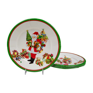 Mr. Claus Salad & Dessert Plates - 8 Per Package