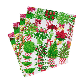Christmas Flower Market Napkin Cocktail