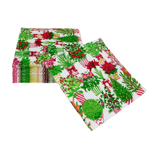 Christmas Flower Market Napkin Cocktail