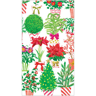 Christmas Flower Market Guest Towel