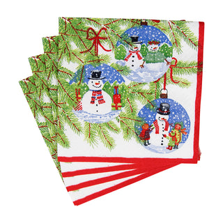 Snowman Ornaments Napkin Cocktail
