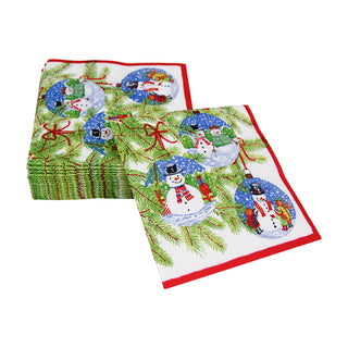 Snowman Ornaments Napkin Cocktail