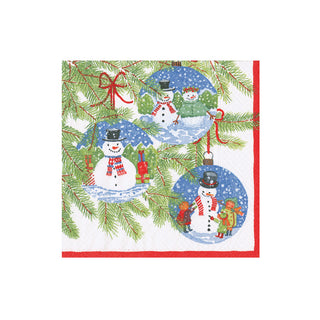 Snowman Ornaments Napkin Cocktail