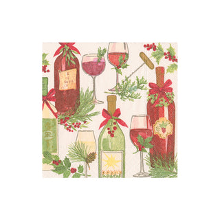 A Christmas Toast Boxed Cocktail Napkins - 40 Per Box