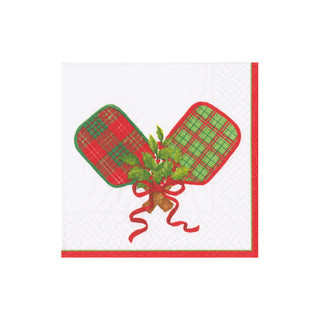 Christmas Pickleball  Napkin Box Cocktail - 40 per box