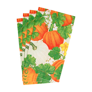 Pumpkin Chintz White Guest Towel