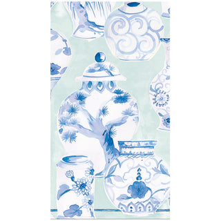 Glazed Porcelain Celadon-Ppr Linen Guest Towels Airlaid - 12 In