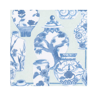 Glazed Porcelain Celadon-Ppr Linen Napkin Airlaid Luncheon-15 In