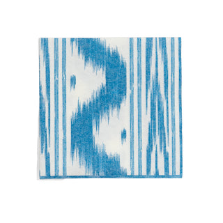 Toile De Nantes Blue-Paper Linen Napkin Airlaid Cocktail-15 In