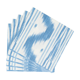 Toile De Nantes Blue-Paper Linen Napkin Airlaid Luncheon-15 In