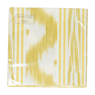 Toile De Nantes Yellow Paper Linen Dinner Napkins - 12 Per Package