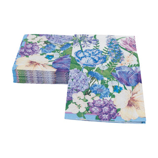 Shades Of Blue Guest Towel Napkins - 15 Per Package