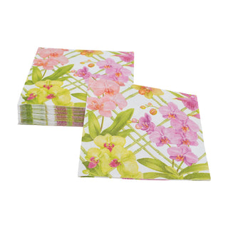 Orchid Conservatory Cocktail Napkins - 20 Per Package