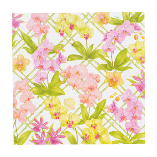 Orchid Conservatory Cocktail Napkins - 20 Per Package