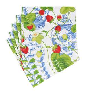 Strawberries And Cream Napkin Cocktail