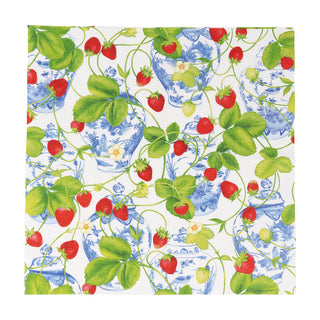 Strawberries And Cream Luncheon Napkins - 20 Per Package