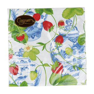 Strawberries And Cream Luncheon Napkins - 20 Per Package