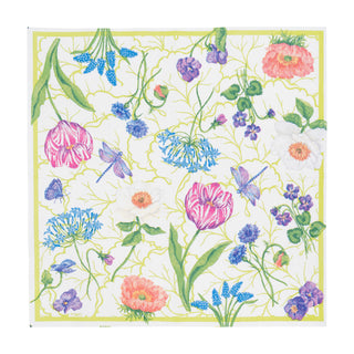 Floral Majolica Cocktail Napkins - 20 Per Package