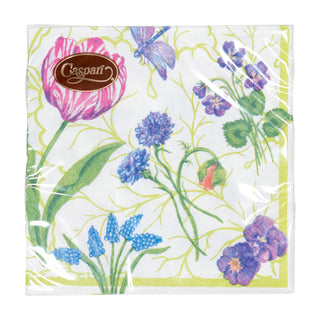 Floral Majolica Cocktail Napkins - 20 Per Package