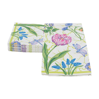 Floral Majolica Guest Towel Napkins - 15 Per Package