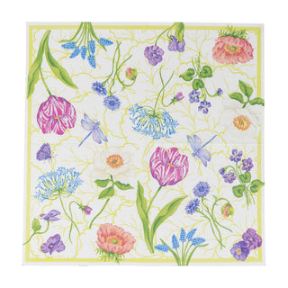 Floral Majolica Luncheon Napkins - 20 Per Package