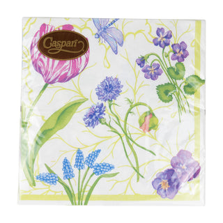 Floral Majolica Luncheon Napkins - 20 Per Package