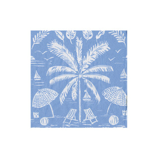 Palms And Parasols Ocean Napkin Cocktail