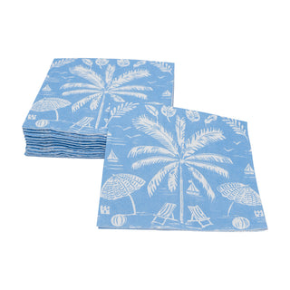 Palms And Parasols Ocean Napkin Cocktail