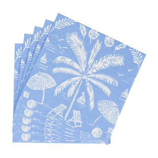 Palms And Parasols Ocean Napkin Luncheon