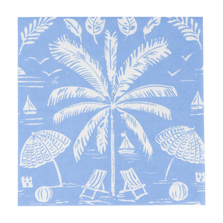 Palms And Parasols Ocean Napkin Luncheon