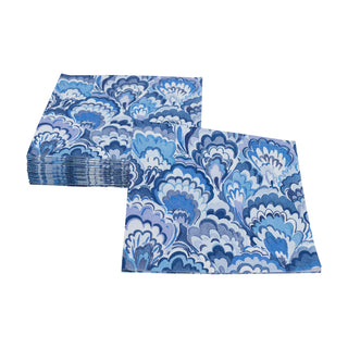 Marbled Ceramica Indigo Cocktail Napkins - 20 Per Package