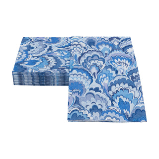 Marbled Ceramica Indigo Guest Towel Napkins - 15 Per Package