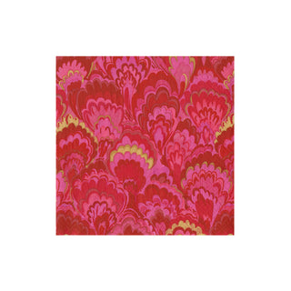 Marbled Ceramica Red & Fuchsia Cocktail Napkin - package of 20
