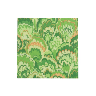 Marbled Ceramica Green Cocktail Napkins - includes 12 Cocktail Napkins