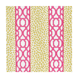 Knots And Spots Green & Fuchsia Cocktail Napkins - 20 Per Package