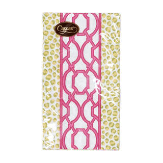 Knots And Spots Green/Fuchsia Guest Towel