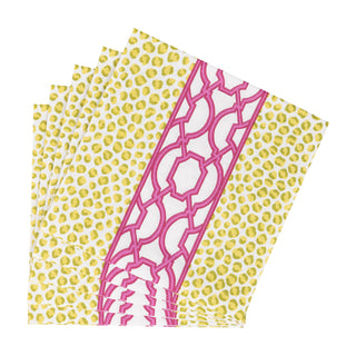 Knots And Spots Green/Fuchsia Napkin Luncheon