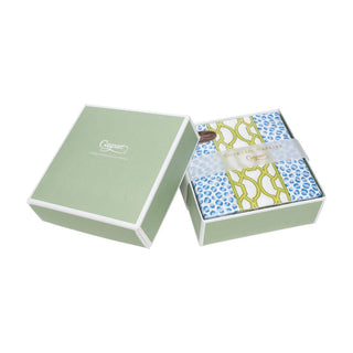 Knots And Spots Blue/Green  Napkin Box Cocktail - 40 per box