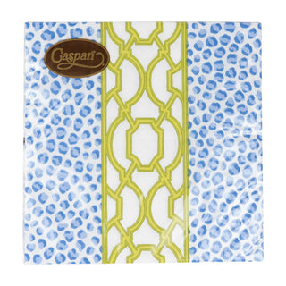 Knots And Spots Blue & Green Luncheon Napkins - 20 Per Package