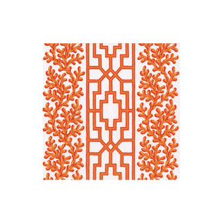 Coral And Trellis Coral Napkin Cocktail