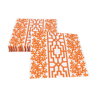 Coral And Trellis Coral Luncheon Napkins - 20 Per Package