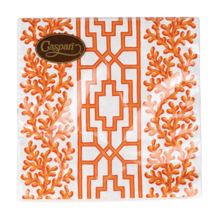 Coral And Trellis Coral Luncheon Napkins - 20 Per Package