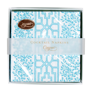 Coral And Trellis Robin's Egg  Napkin Box Cocktail - 40 per box