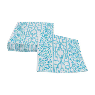 Coral And Trellis Robin's Egg Cocktail Napkins - 20 Per Package