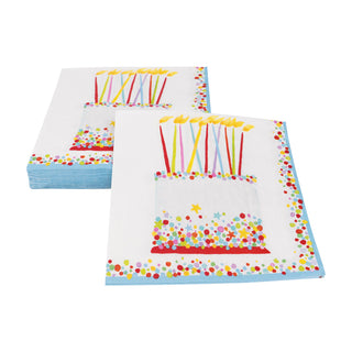 Birthday Cake Luncheon Napkins - 20 Per Package