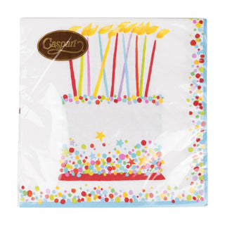 Birthday Cake Luncheon Napkins - 20 Per Package